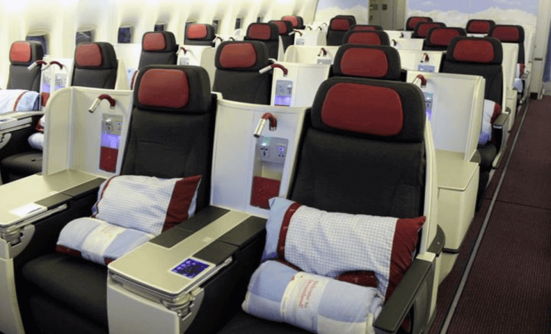 Top first class seats flying out of IKA