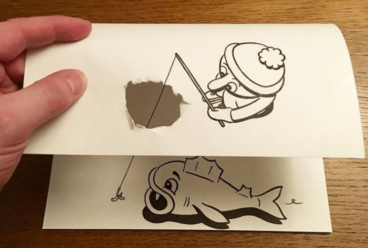 Clever 3D drawings to trick your mind