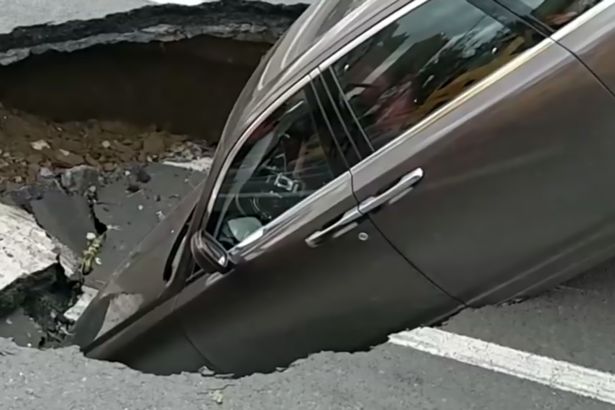 Sinkhole swallows $550,000 Rolls Royce