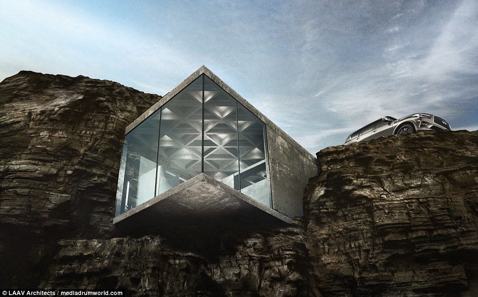 Incredible images of stunning cliff cabin