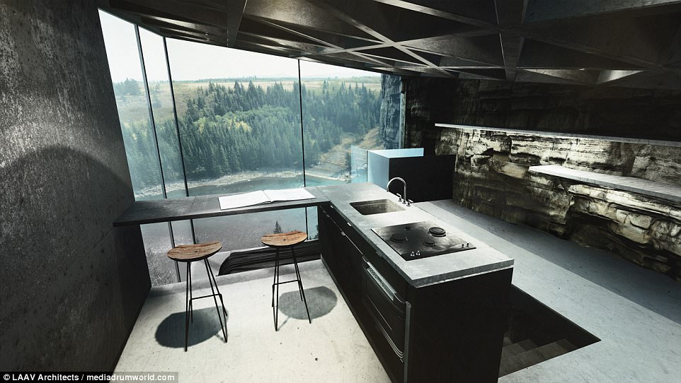 Incredible images of stunning cliff cabin