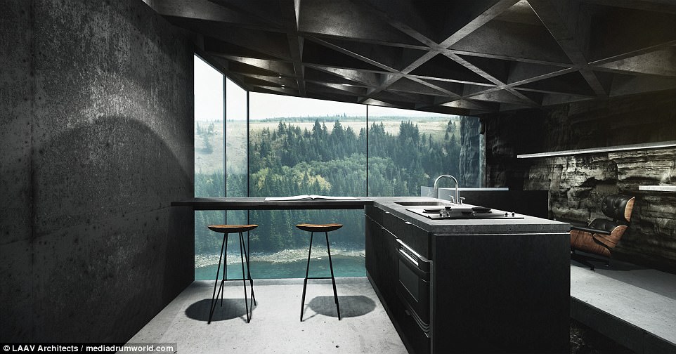 Incredible images of stunning cliff cabin