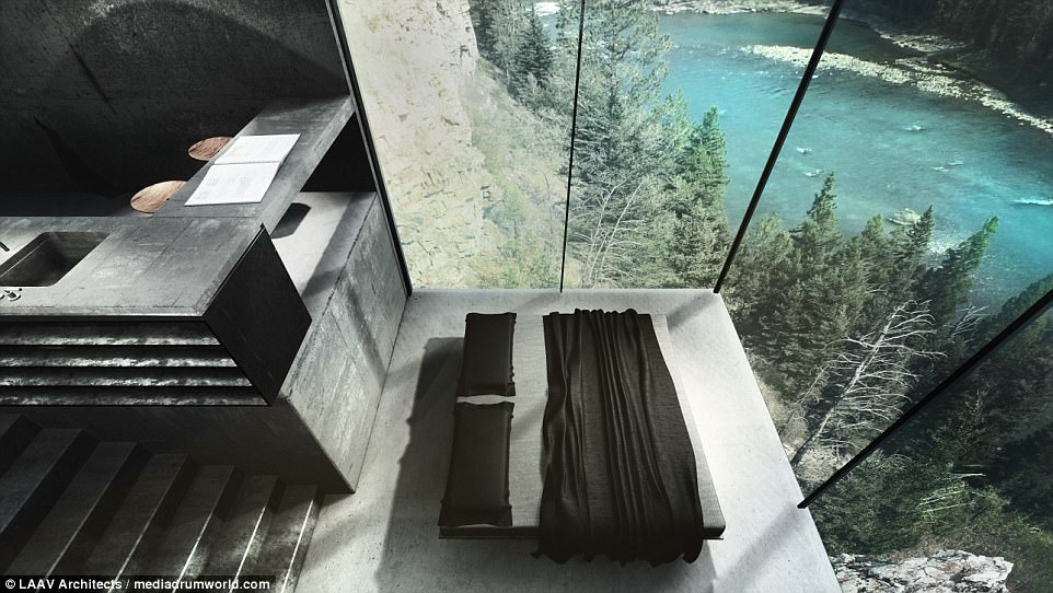 Incredible images of stunning cliff cabin