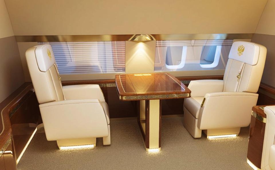 On board President Putin's lavish jet