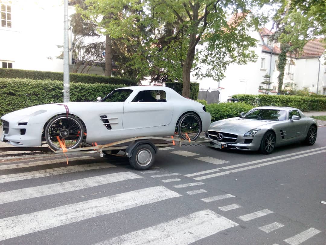 Homemade Mercedes supercar bike without an engine