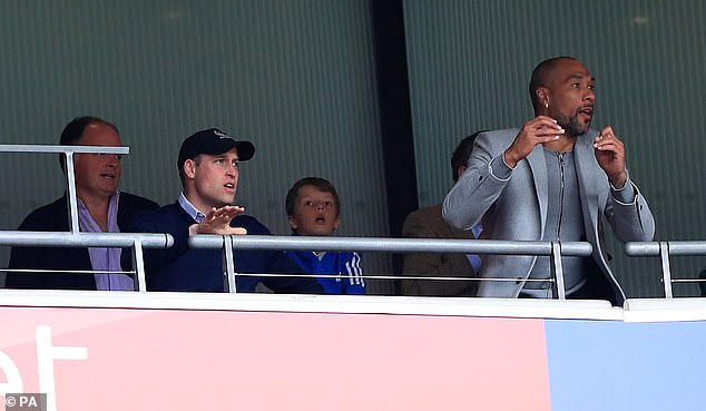 Prince William wildly celebrates his team's victory